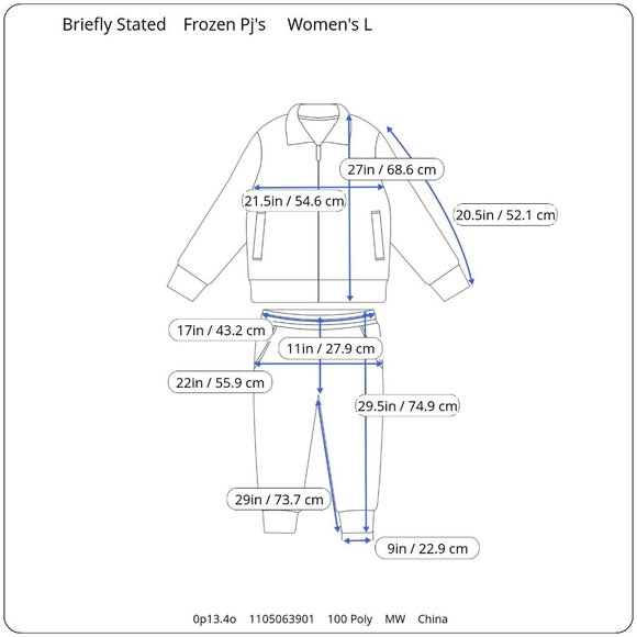 Briefly Stated Disney Frozen Movie Womens Pajamas L Fleece Christmas Holiday - Picture 10 of 10